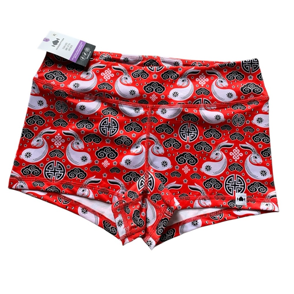 NWT WodBottom Red and Black Patterned Shorts XL